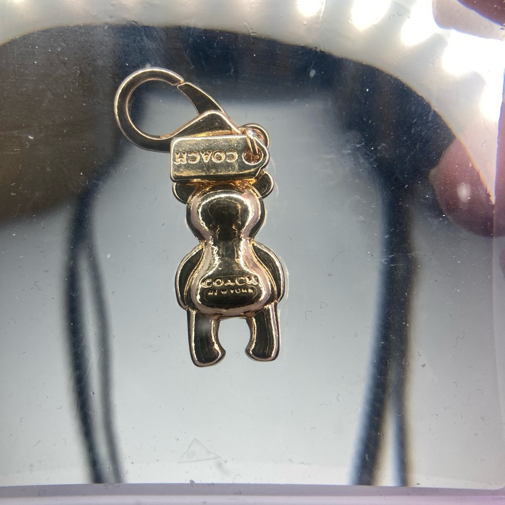 Coach Gold Bear Charm with Tag - Picture 3 of 5